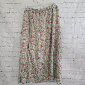 VTG 90s Southern Spring Floral Skirt Sz 2x Romantic Fairy Whimsical CottageCore